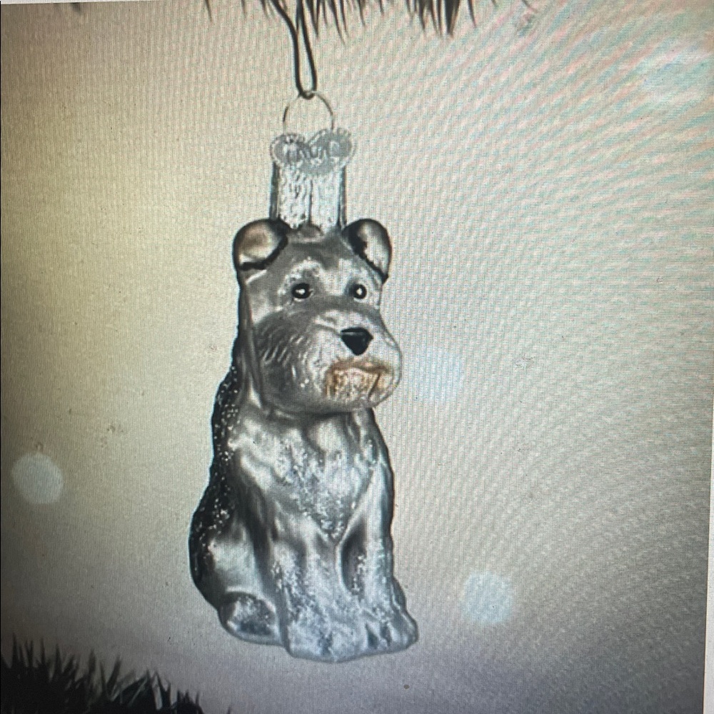 Old World Christmas Ornaments Grey Schnauzer Glass Blown Ornaments